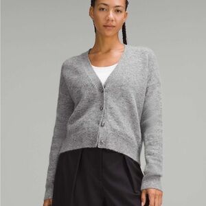Lululemon alpaca wool-blend cardigan sweater
